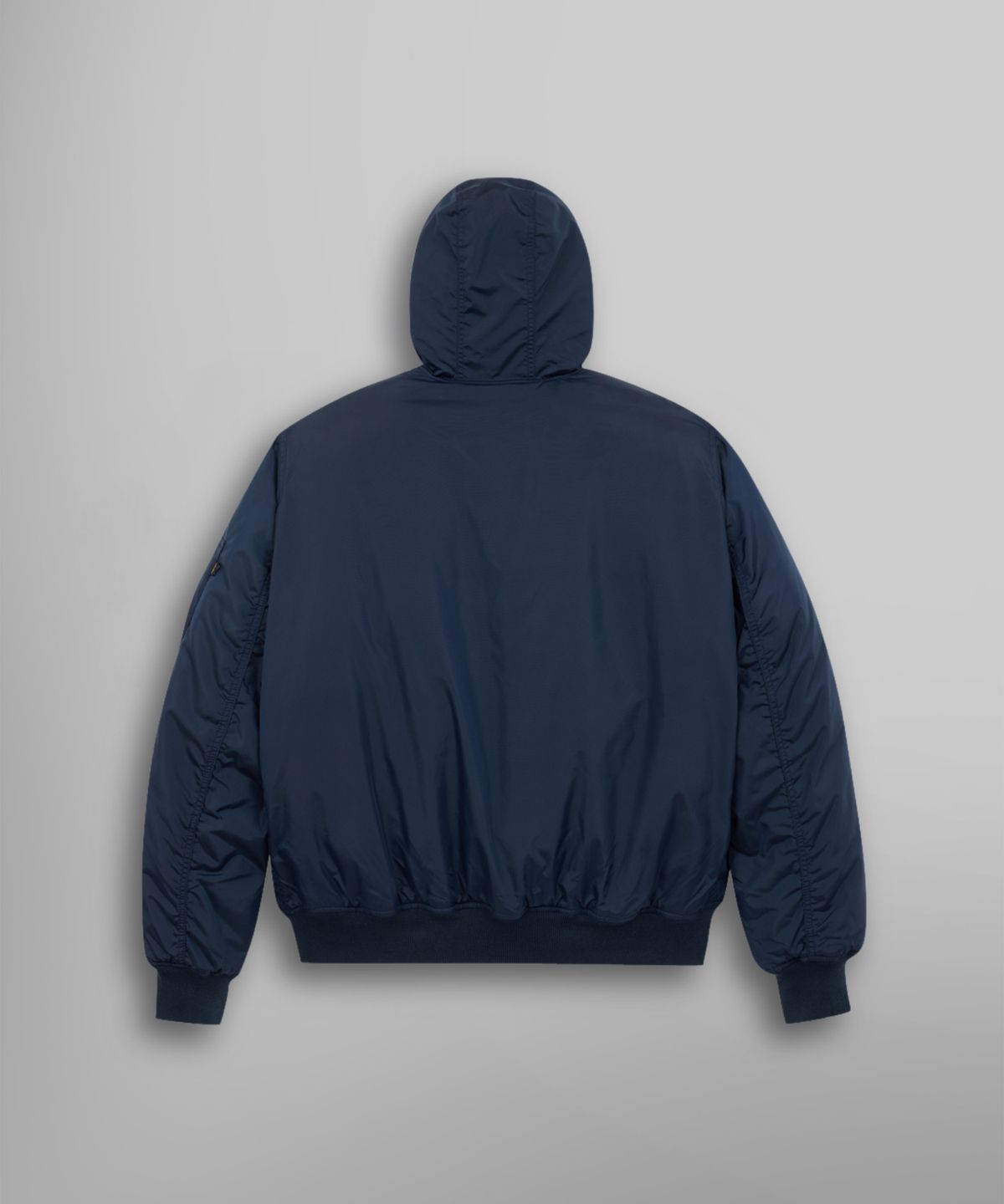 알파 인더스트리(ALPHA INDUSTRIES) MA-1 후디드 옥스퍼드 플라이트 자켓 레플리카 블루