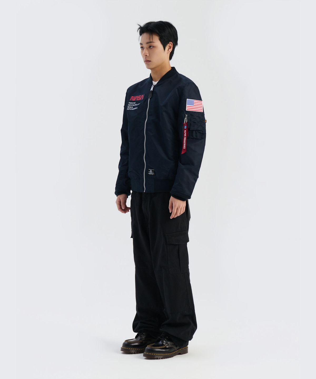 알파 인더스트리(ALPHA INDUSTRIES) L-2B 나사 젠 II 플라이트 자켓 레플리카 블루