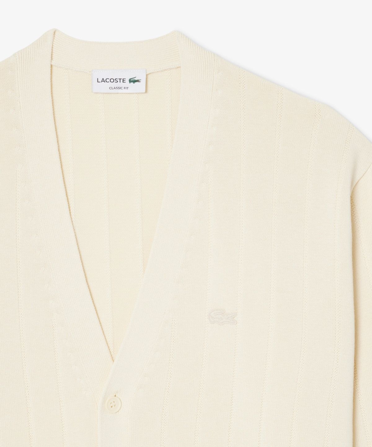 라코스테(LACOSTE) 남성 PARIS PACK 립조직 V넥 가디건 AH1039-56G 056