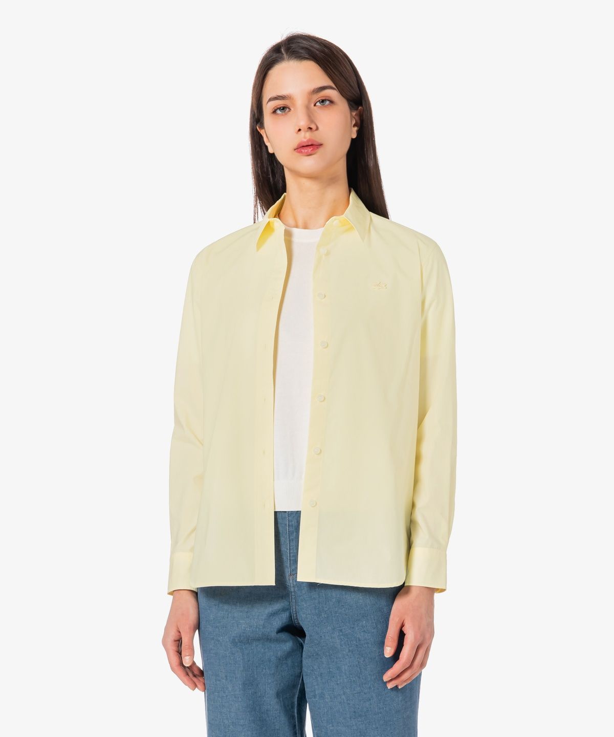 라코스테(LACOSTE) 여성 포플린 솔리드 셔츠 CF694E-56G 107