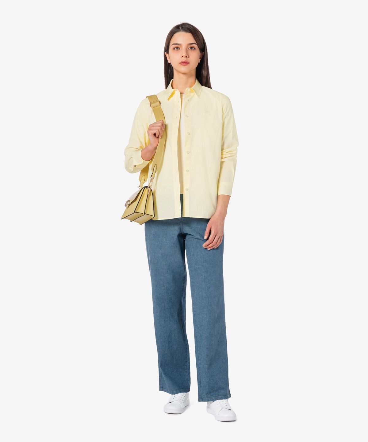 라코스테(LACOSTE) 여성 포플린 솔리드 셔츠 CF694E-56G 107