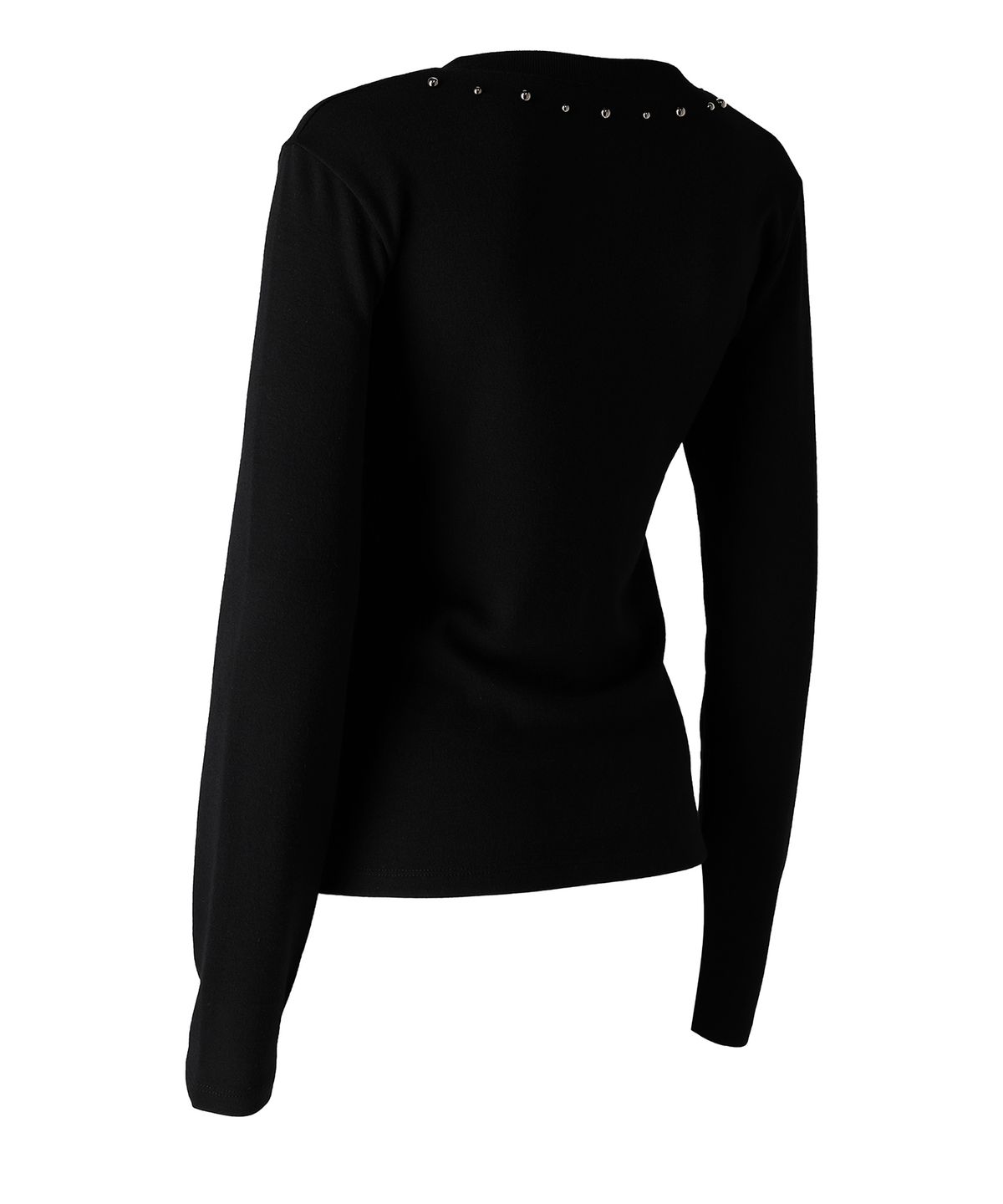 본바이한(BORNBYHAN) STUD NECKLINE LONG SLEEVE BLACK