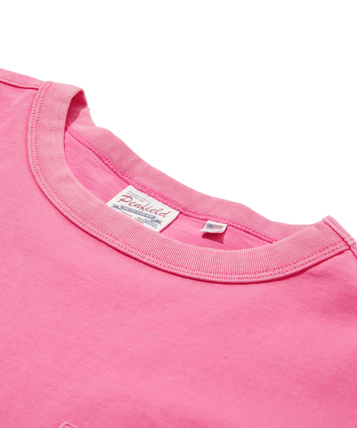 펜필드(PENFIELD) 워시드 베이직 포켓 긴소매 티셔츠 핑크_FS1KT41U