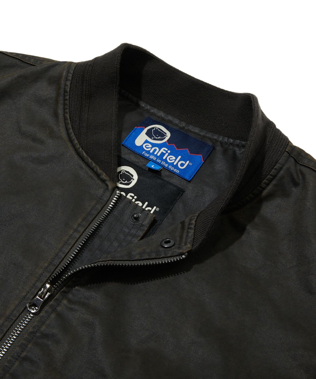 펜필드(PENFIELD) 워시드 코튼 MA-1 자켓 블랙_FS1WJ17U