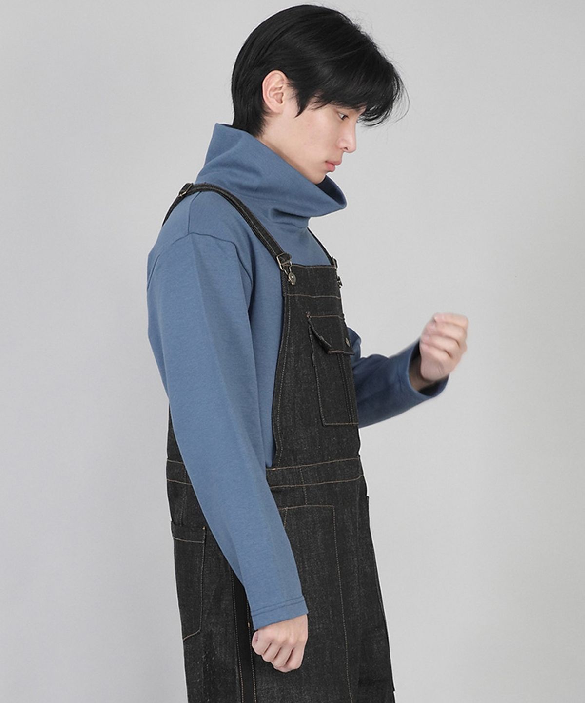 세인트크루(SAINTCREW) 무지 폴라넥 긴팔티 PPL-884 이집션 블루