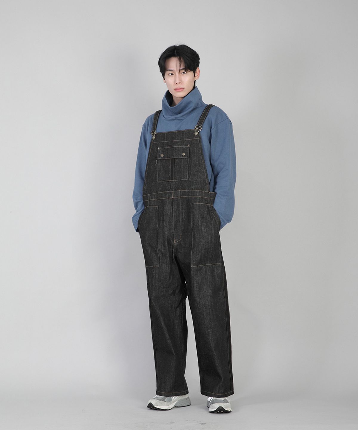 세인트크루(SAINTCREW) 무지 폴라넥 긴팔티 PPL-884 이집션 블루