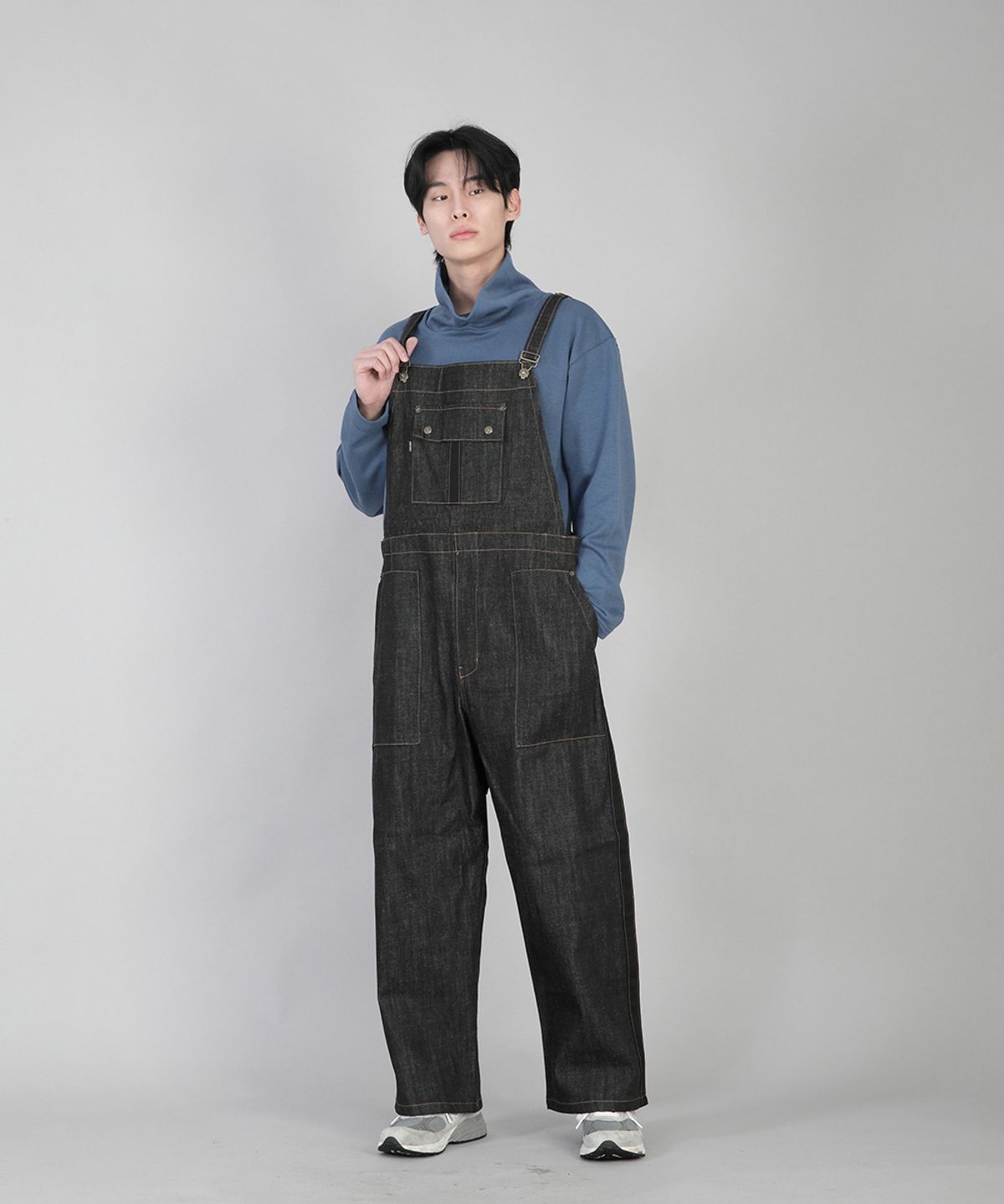 세인트크루(SAINTCREW) 무지 폴라넥 긴팔티 PPL-884 이집션 블루