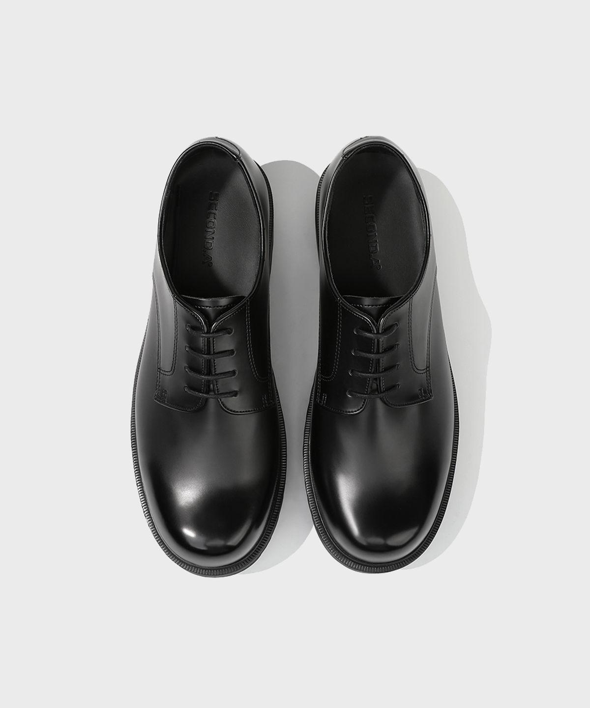 피렌체 아뜨리에(FIRENZE ATELIER) [SECOND.A Light] 볼륨 라운드토 5CM 더비 SL27 [SHINE BLACK]