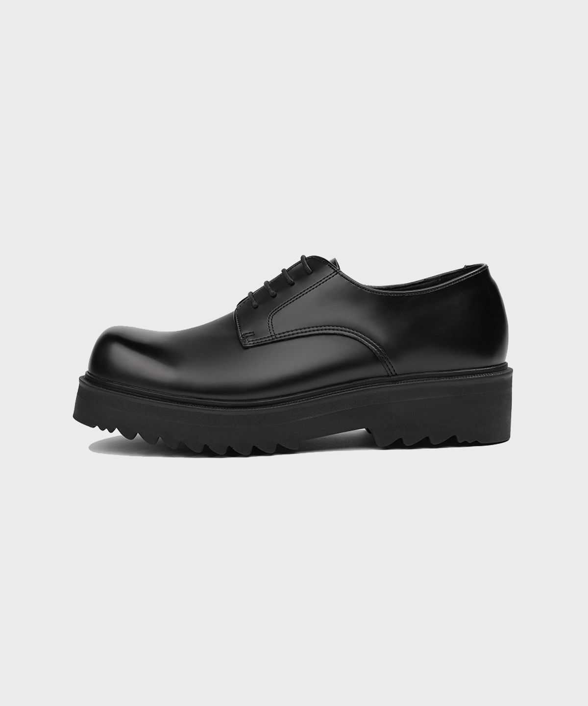 피렌체 아뜨리에(FIRENZE ATELIER) [SECOND.A Light] 볼륨 라운드토 5CM 더비 SL27 [SHINE BLACK]