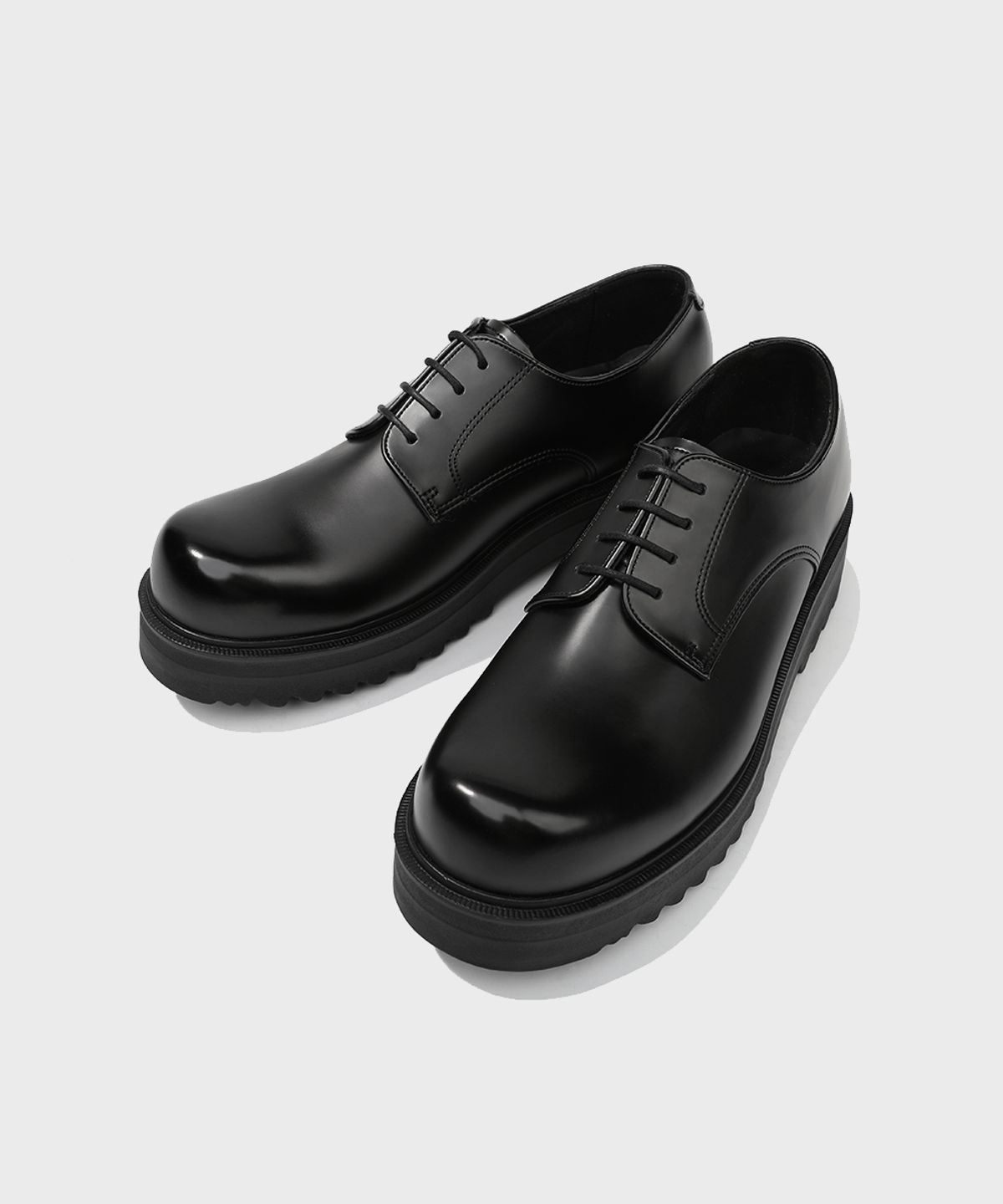 피렌체 아뜨리에(FIRENZE ATELIER) [SECOND.A Light] 볼륨 라운드토 5CM 더비 SL27 [SHINE BLACK]