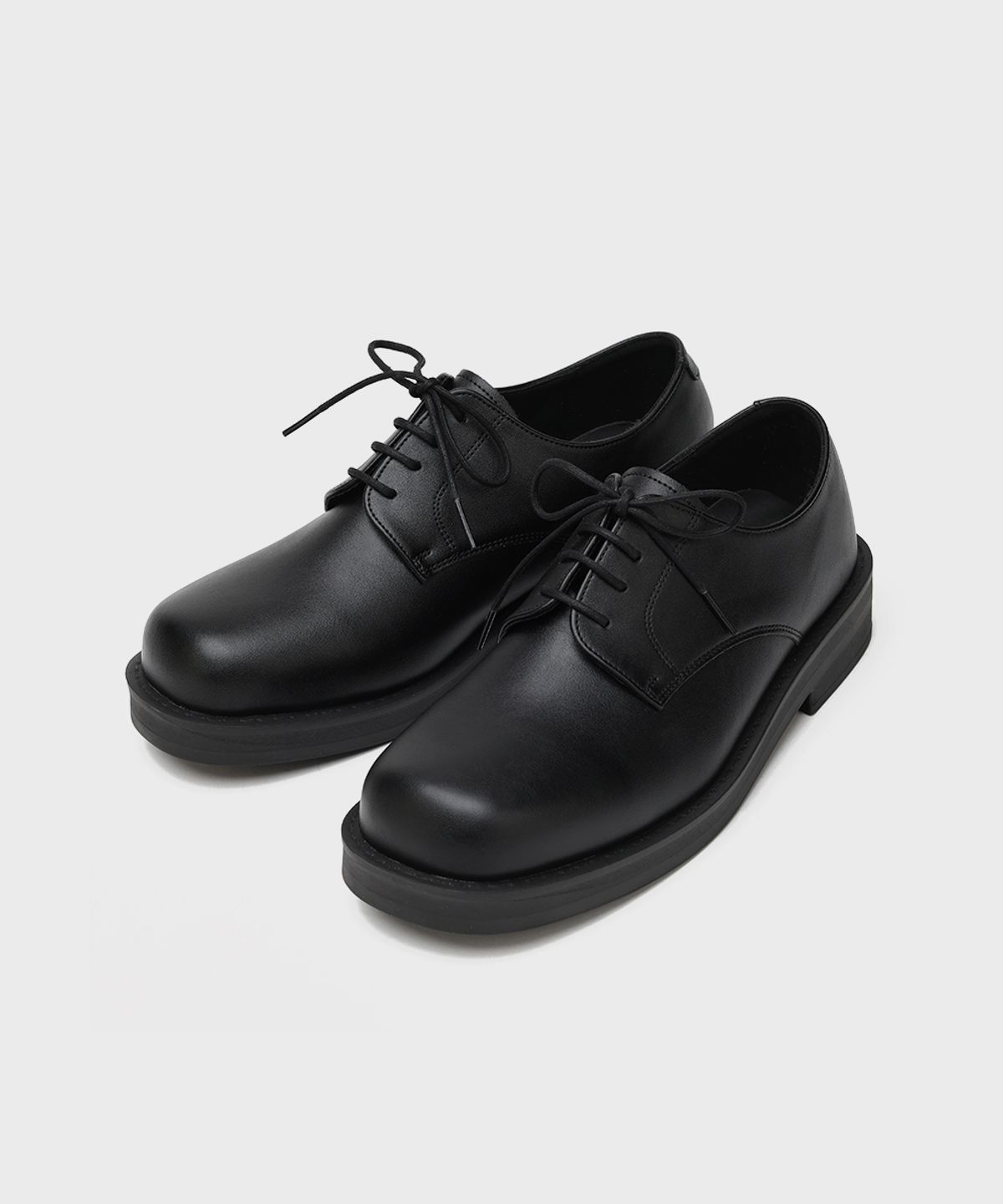 피렌체 아뜨리에(FIRENZE ATELIER) [SECOND.A Light] 볼드쉐입 미니멀 더비 SL31 [MATT BLACK]