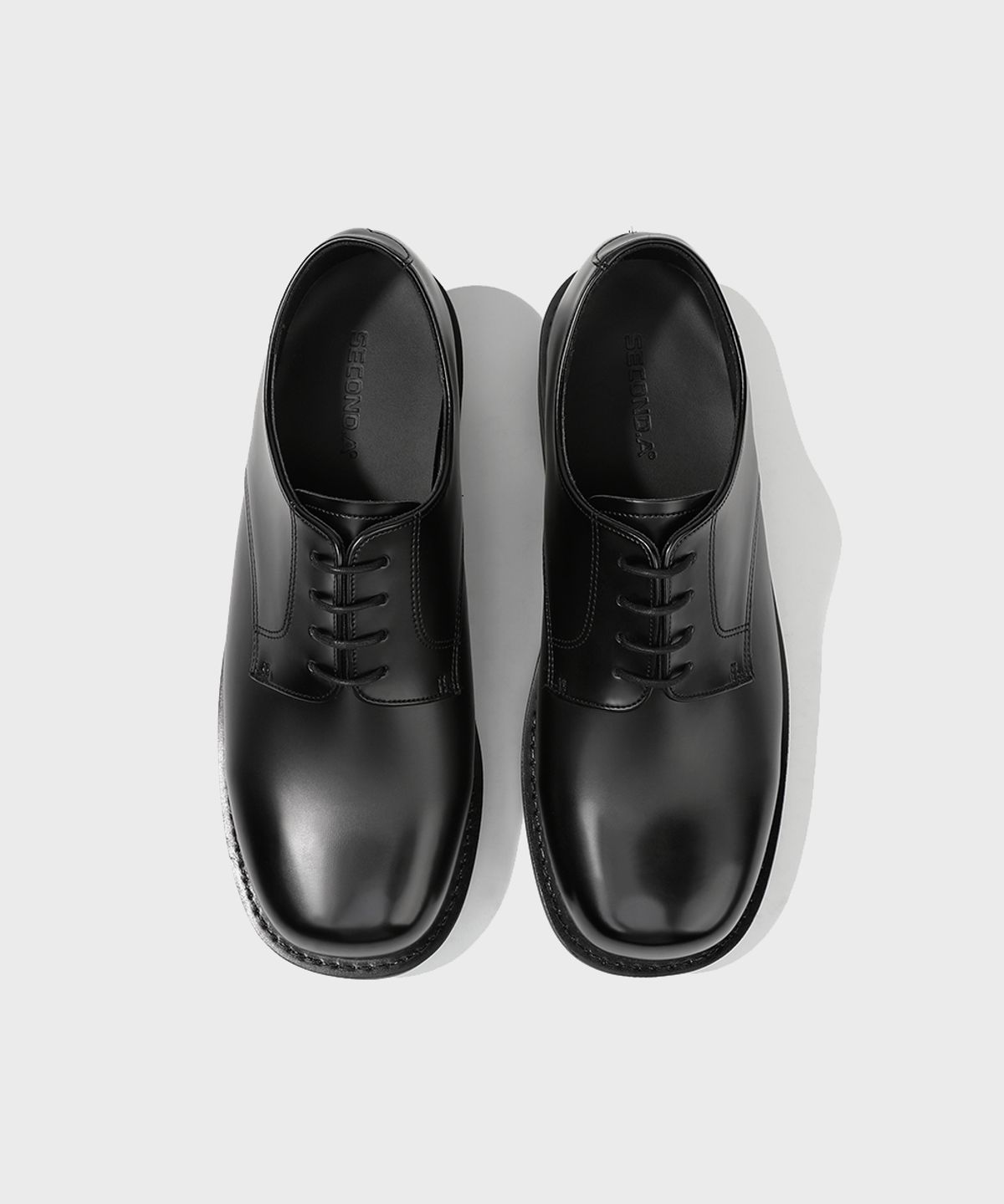피렌체 아뜨리에(FIRENZE ATELIER) [SECOND.A Light] 볼드쉐입 미니멀 더비 SL31 [SHINE BLACK]