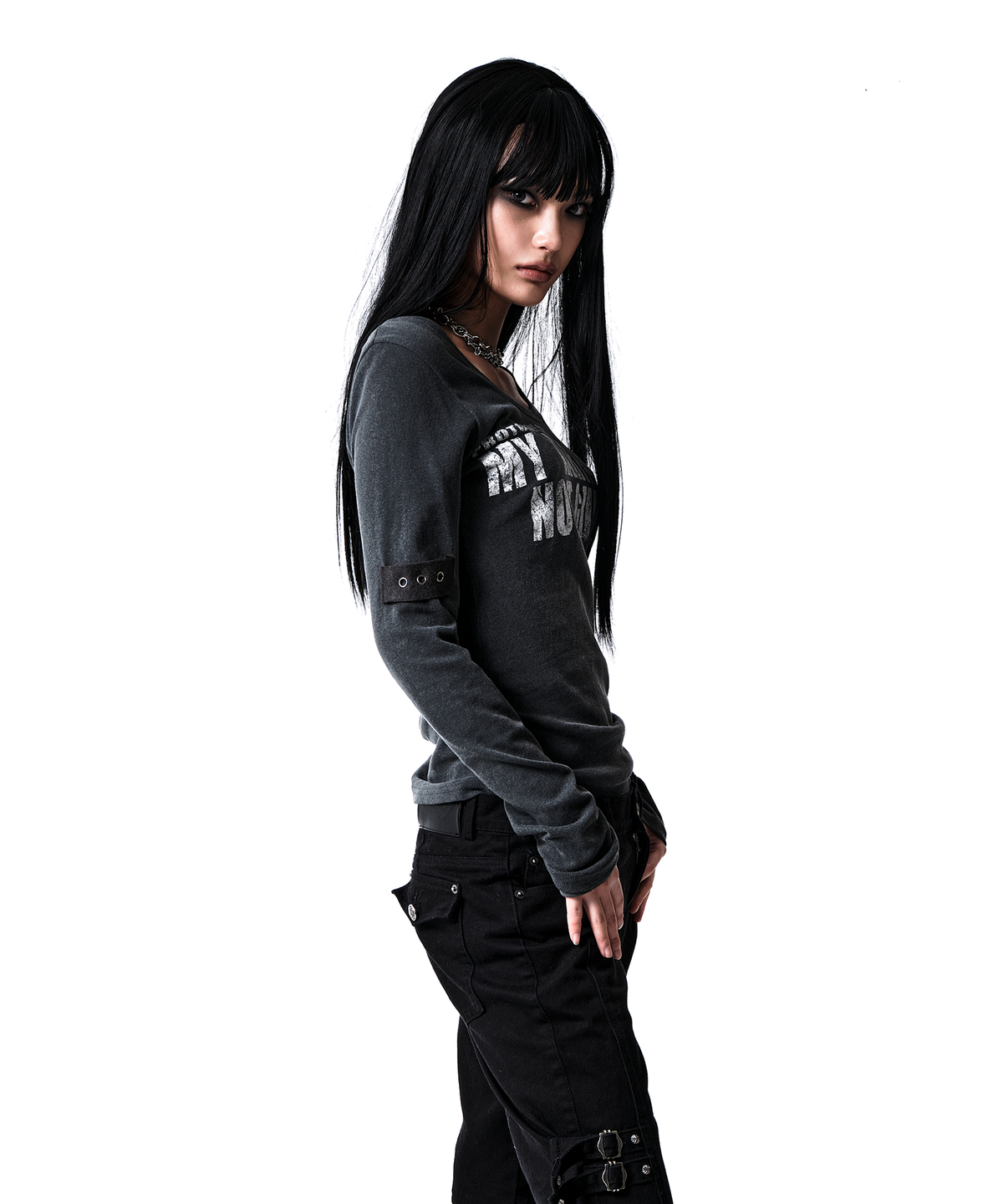 이양(EYANG) PROTOCOLE 001 LONGSLEEVE TOP DARK GRAY