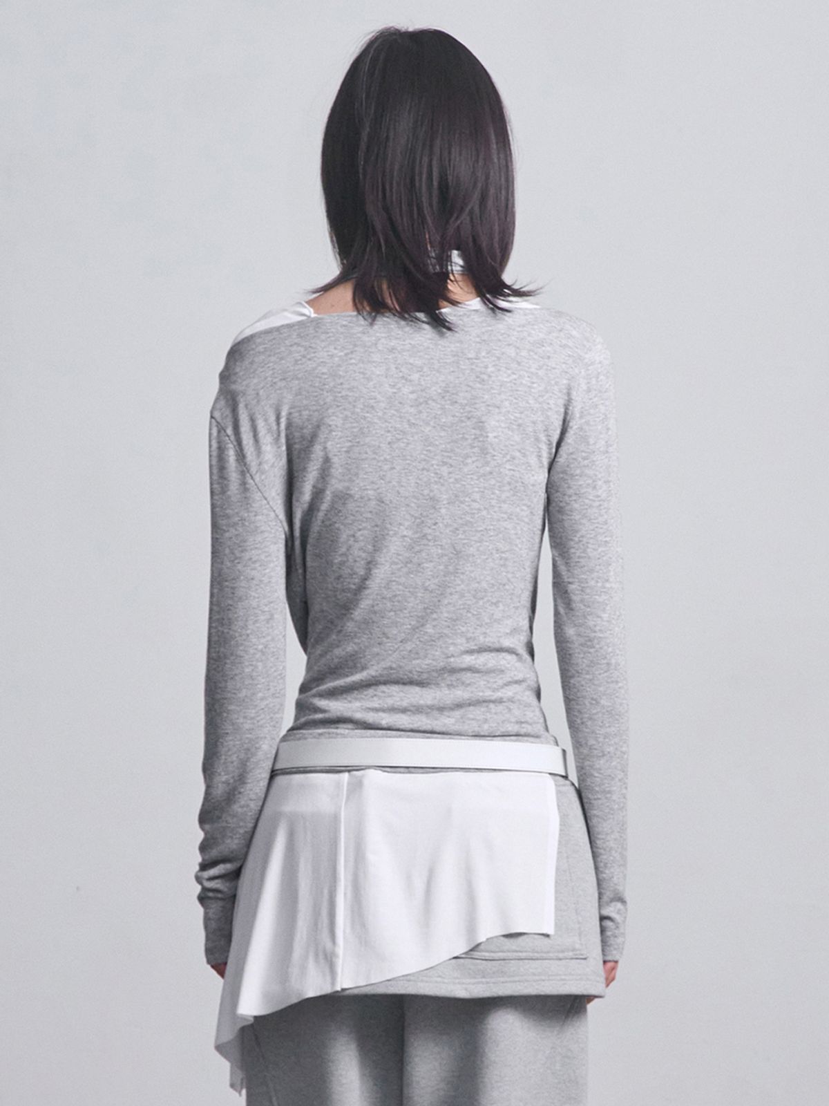 세릭(CERRIC) Layered Halter Top _ Gray