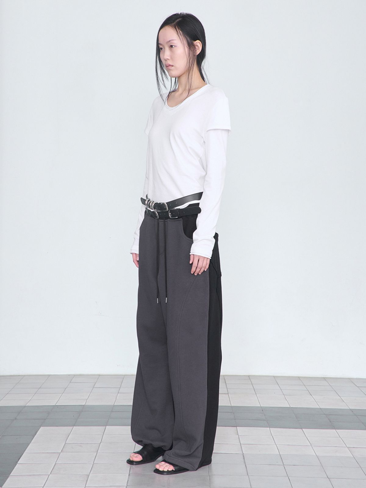 세릭(CERRIC) Reverse Banding Pants _ Navy