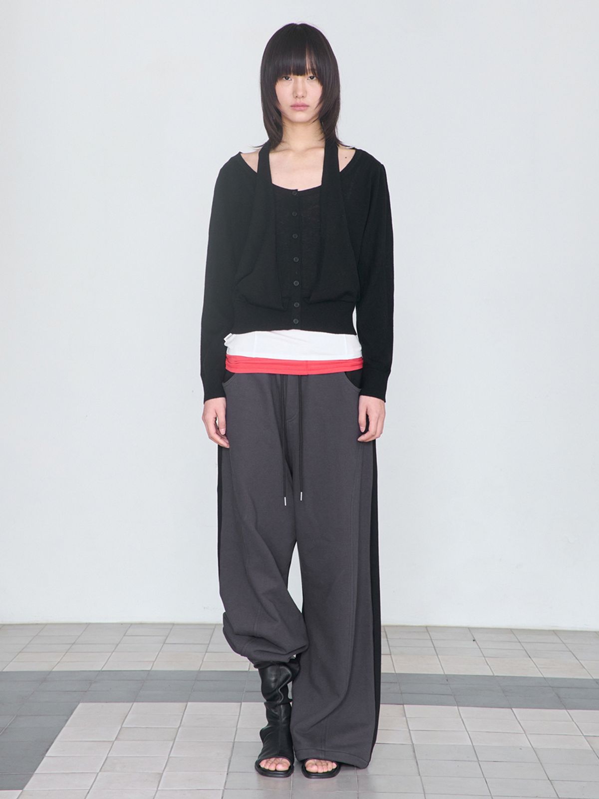세릭(CERRIC) 2way Knit Cardigan _ Black