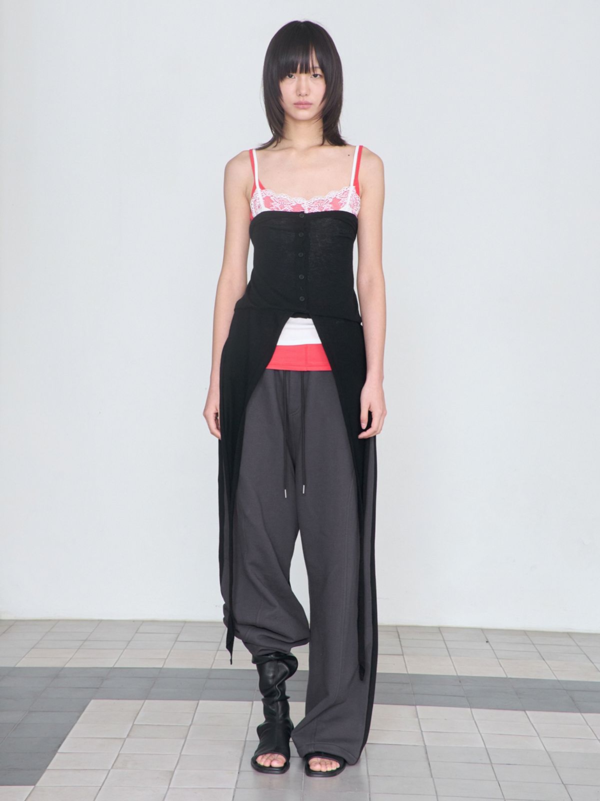 세릭(CERRIC) 2way Knit Cardigan _ Black
