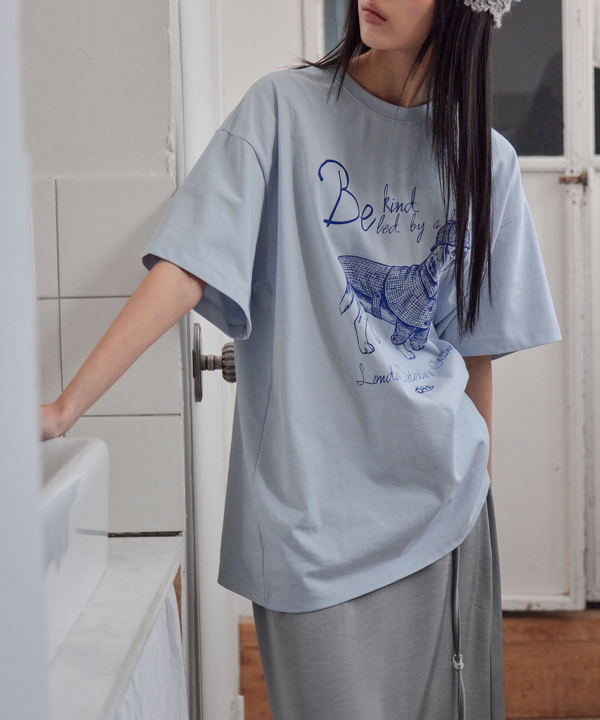 런던다다(LONDONDADA) DADA Beagle Print T-Shirt, 3colors