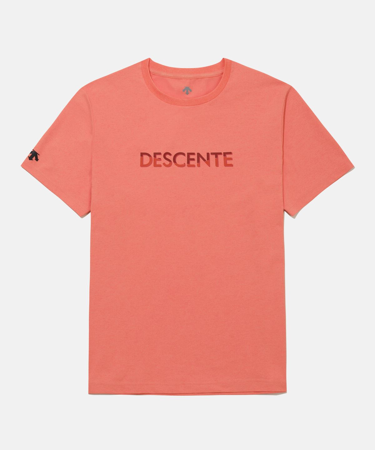 데상트(DESCENTE) 터프 워딩 그래픽 반팔 티셔츠 코튼 캔디 핑크 SR123UTS22