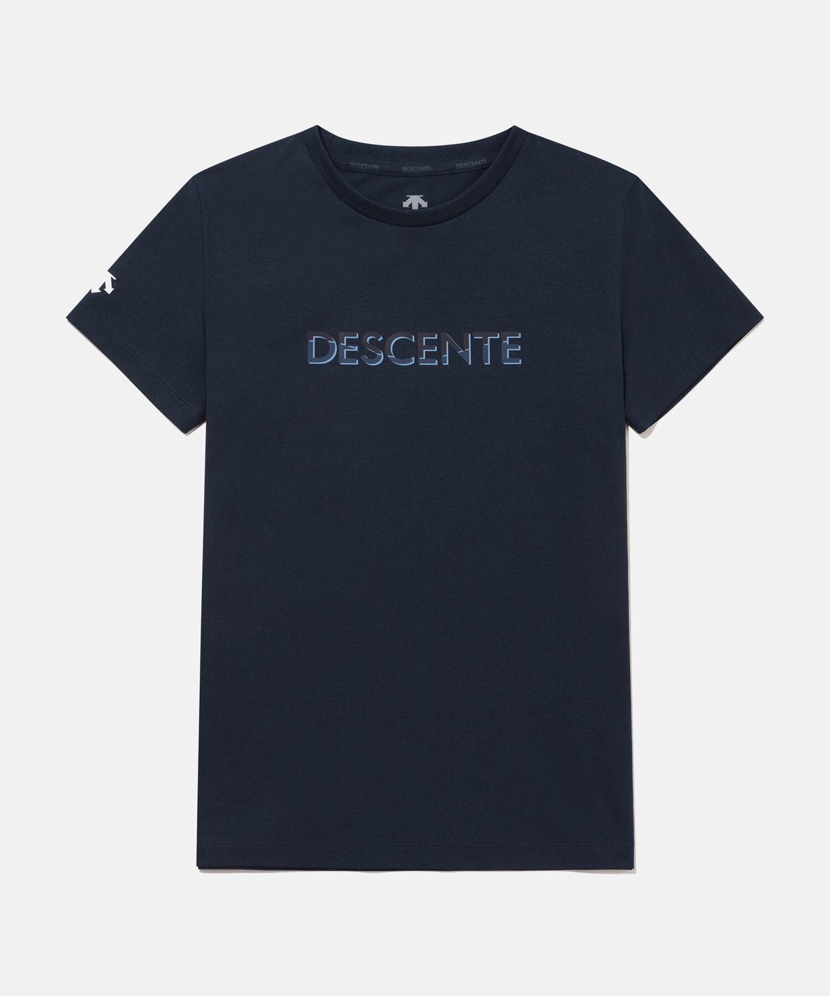 데상트(DESCENTE) 터프 워딩 그래픽 반팔 티셔츠 다크 네이비 SR123UTS22