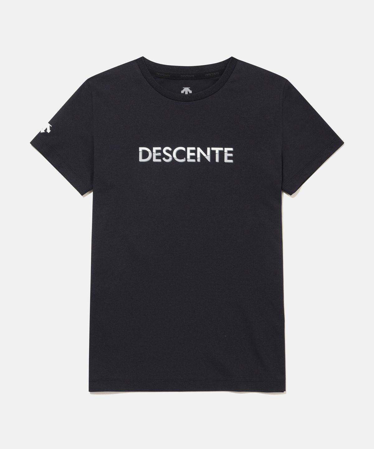 데상트(DESCENTE) 터프 워딩 그래픽 반팔 티셔츠 블랙 SR123UTS22