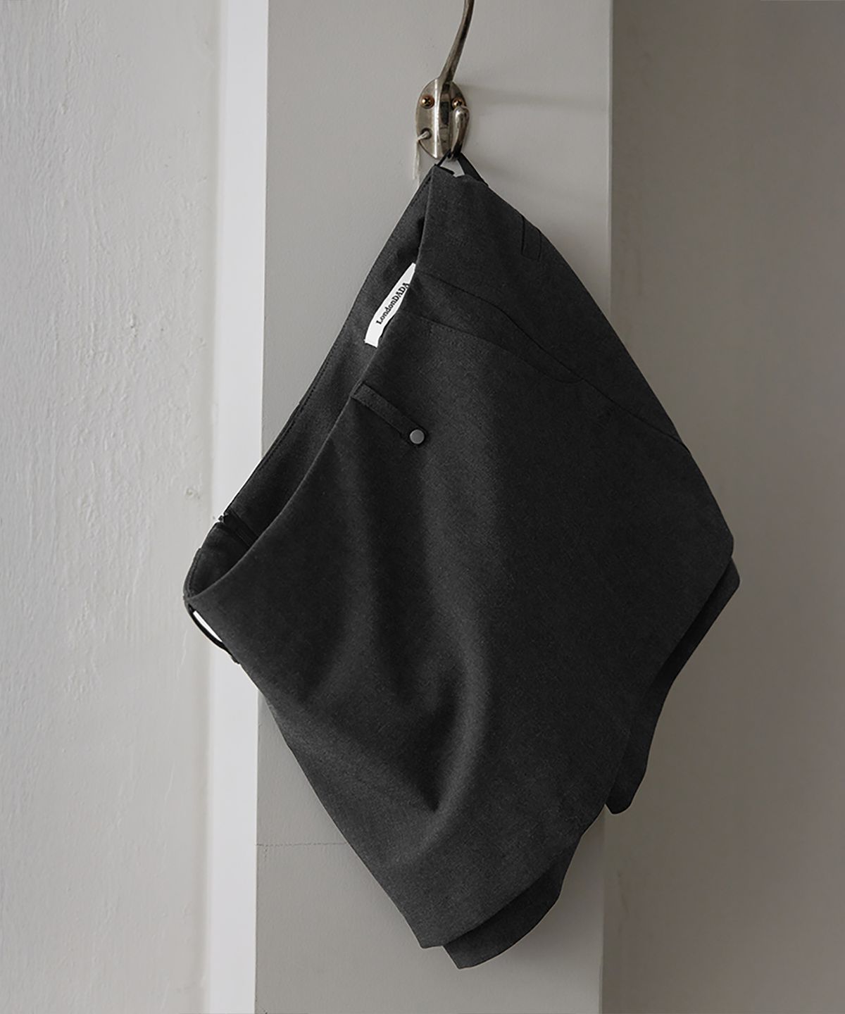 런던다다(LONDONDADA) Layered Skirt Pants, CHARCOAL