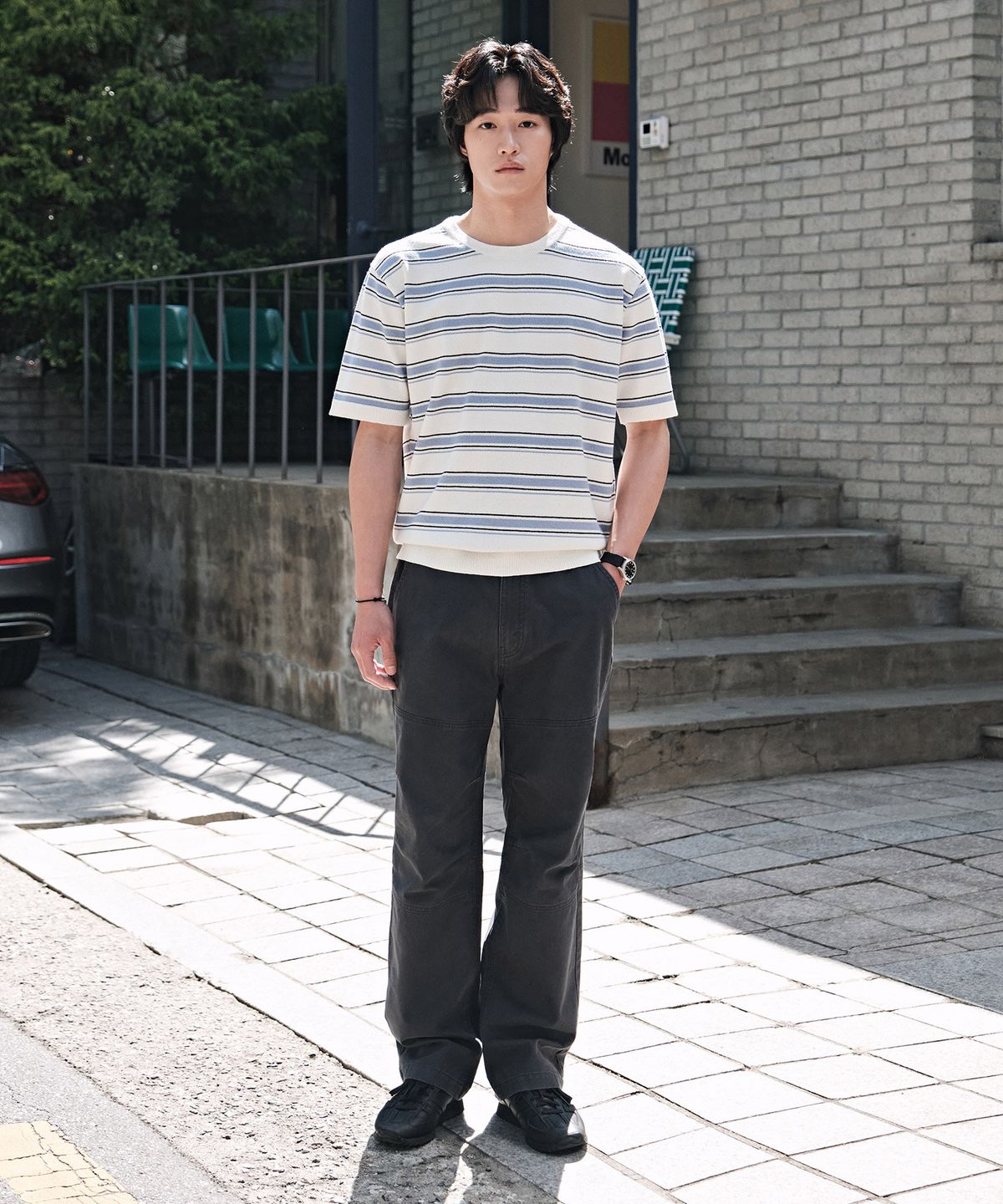 에스티코(STCO) DIEMS 캔버스 워크팬츠_차콜 (와이드핏)_LPAXA12WSC