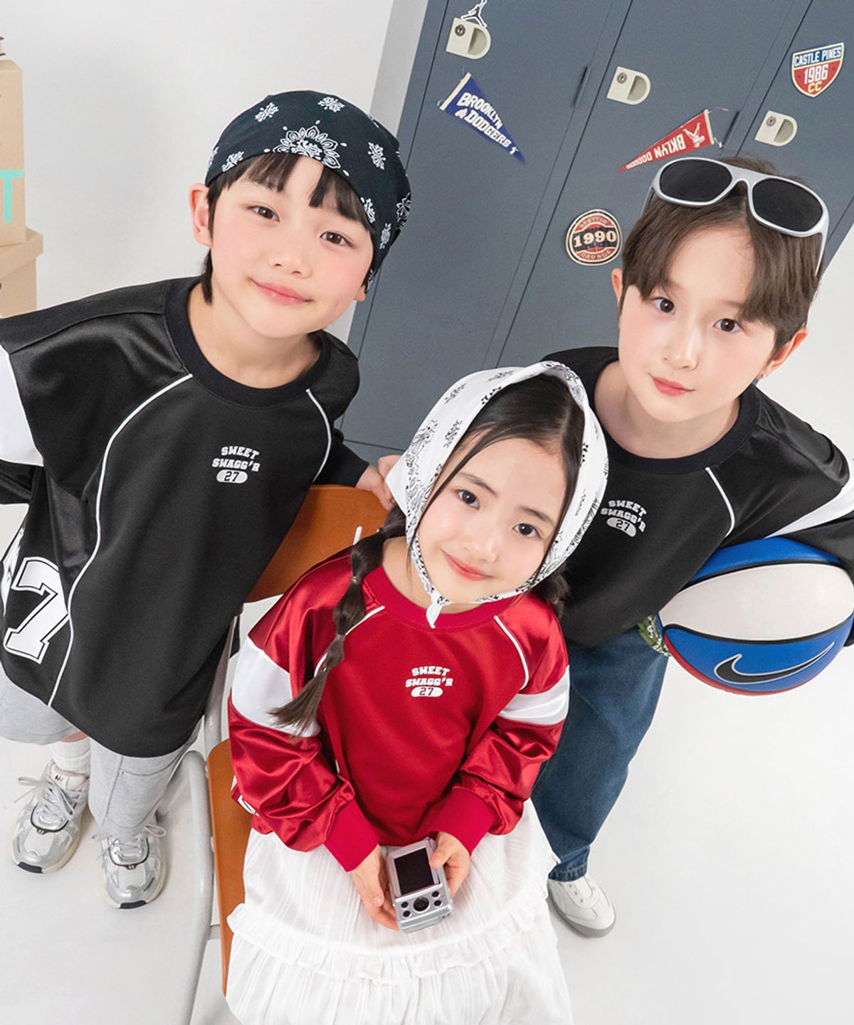 베리클로젯(BERRYCLOSET) 스웨거 풋볼 져지 티셔츠