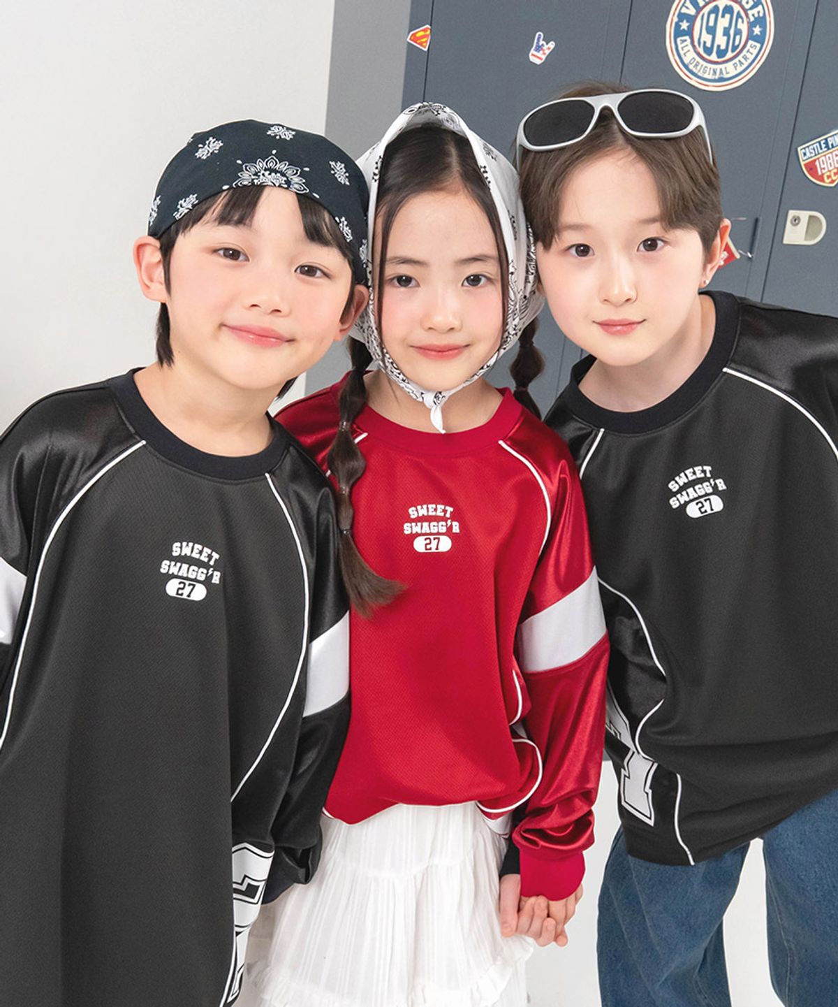 베리클로젯(BERRYCLOSET) 스웨거 풋볼 져지 티셔츠