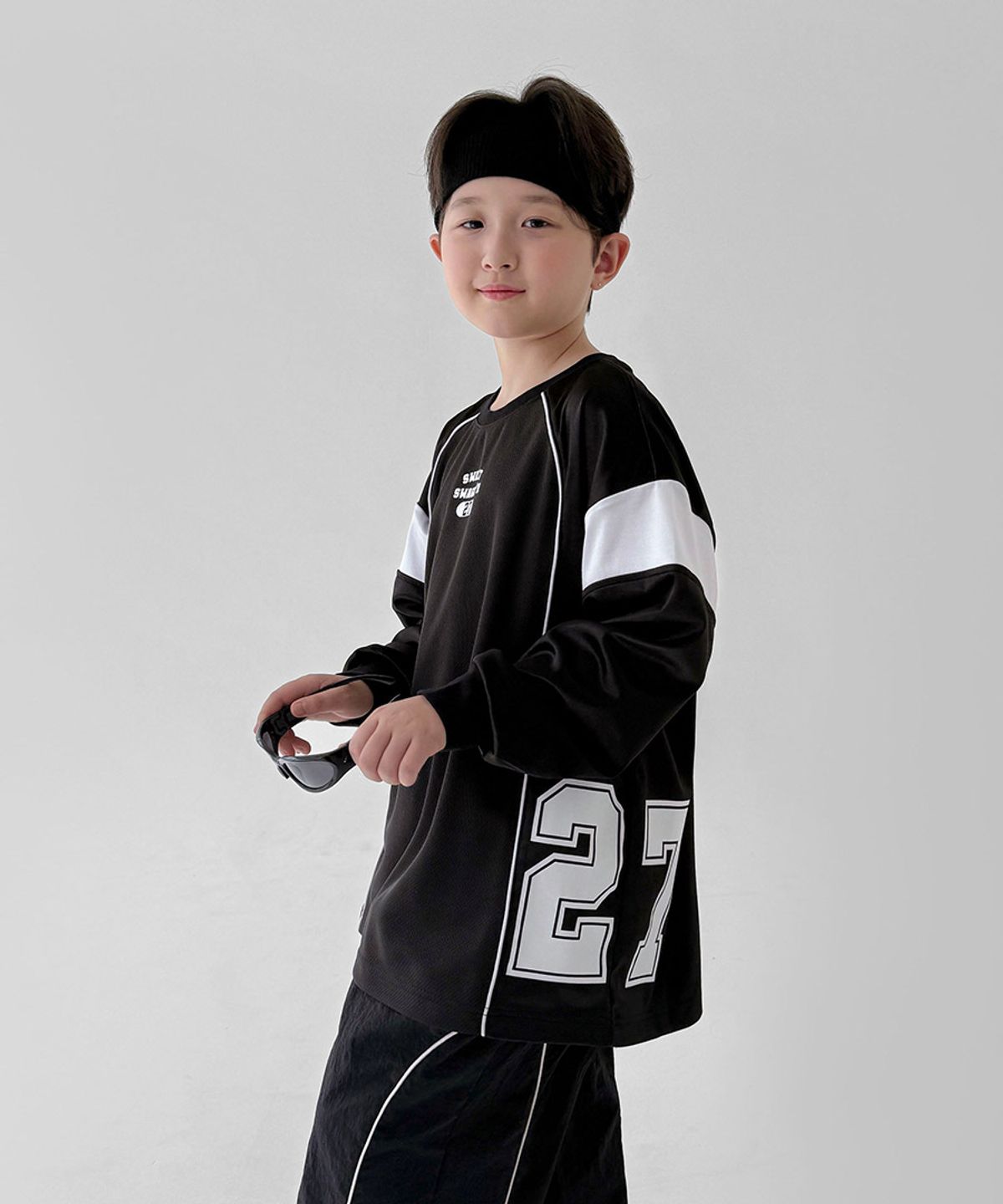 베리클로젯(BERRYCLOSET) 스웨거 풋볼 져지 티셔츠
