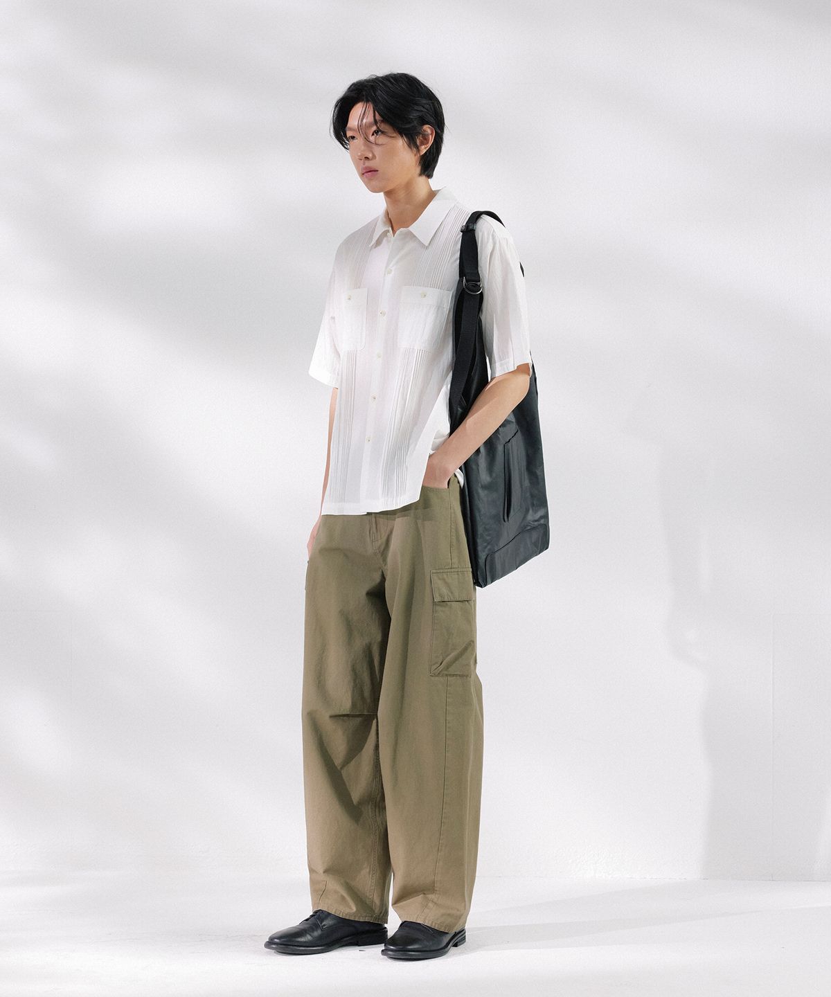 넌블랭크(NONBLANK) 코티드 토트 백_BLACK