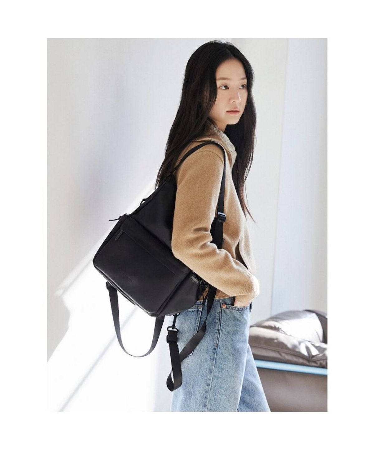 빈폴 액세서리(BEANPOLE ACCESSORY) 멀티 미니 백팩  블랙