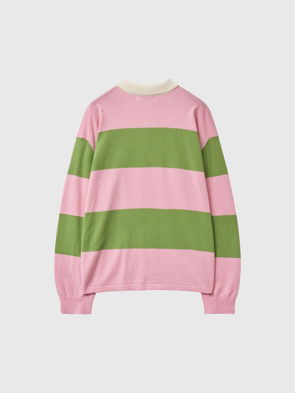 제너럴아이디어(GENERALIDEA) UNISEX 스트라이프 럭비 티셔츠 [PINK] / GF1UKP006