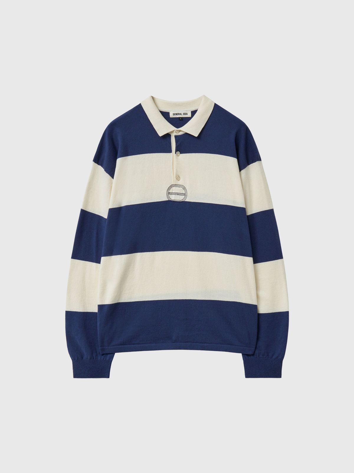 제너럴아이디어(GENERALIDEA) UNISEX 스트라이프 럭비 티셔츠 [NAVY] / GF1UKP006