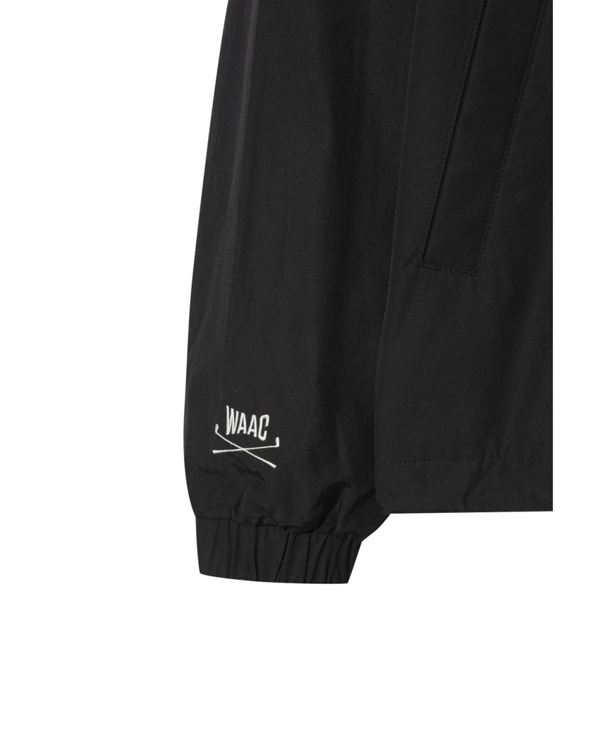 왁(WAAC) [WAAC X JONES] Men’s Curved Logo Coach Jacket WMUAS26170BKX