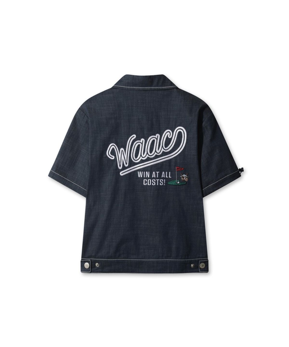 왁(WAAC) Women Denim like half vest WWVAS26121NYD