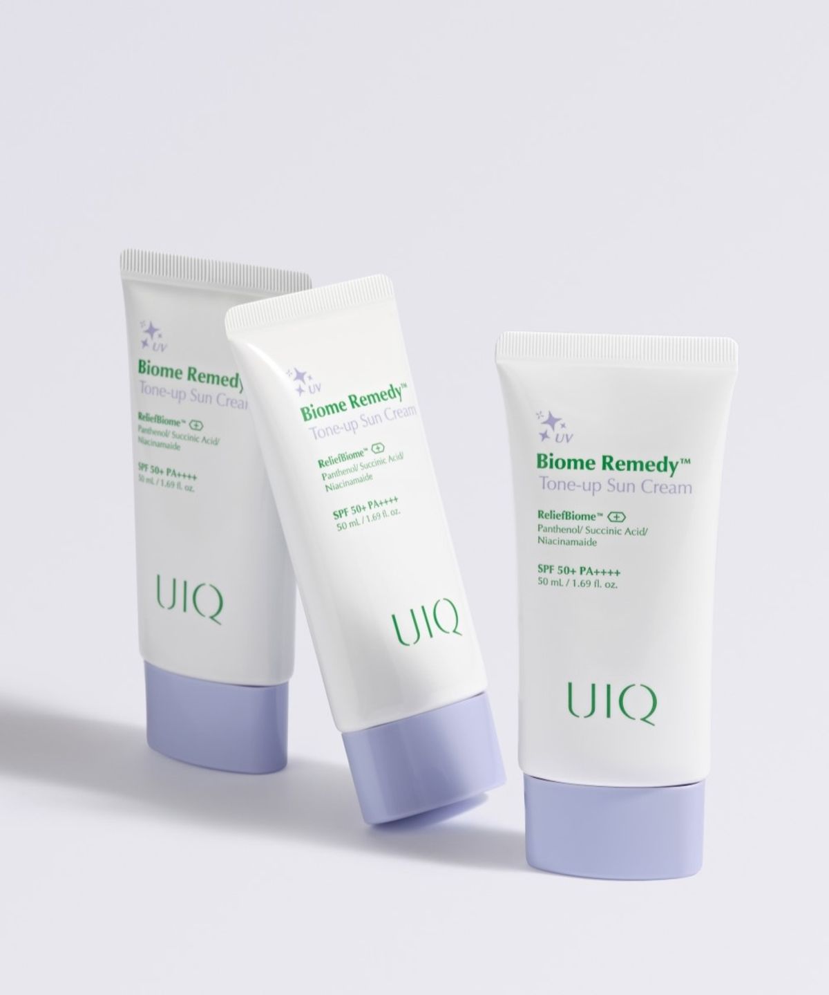 유이크(UIQ) [2개] 바이옴 레미디 톤업 선크림 보라 더블 기획세트 (50ml + 50ml)