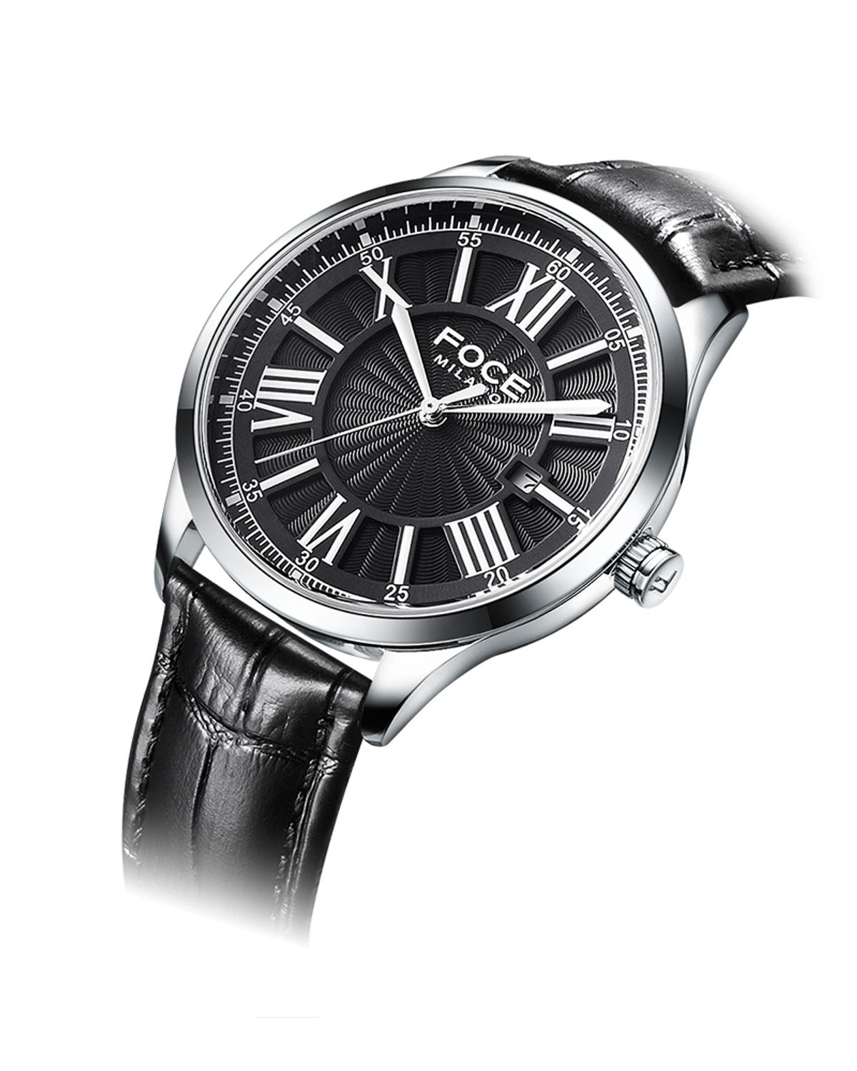포체(FOCE) 포체밀라노 40mm 남성 가죽시계 FM5879GL-BK