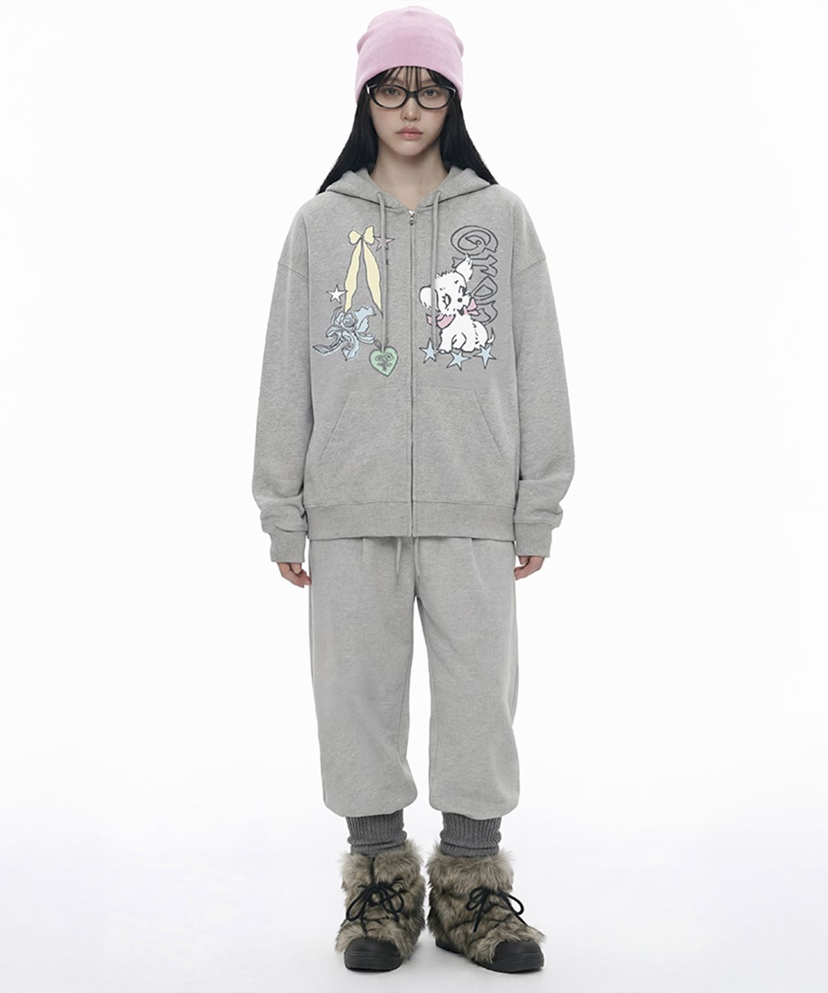 그레이버(GRAVER) [UNISEX]COLLECT WITH 후드집업_2color
