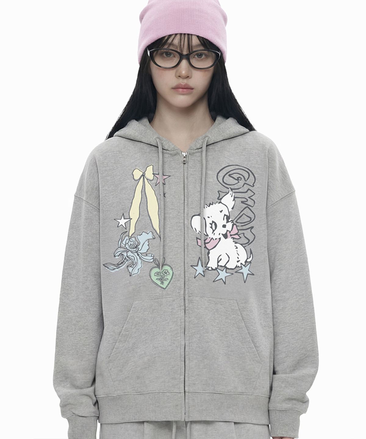 그레이버(GRAVER) [UNISEX]COLLECT WITH 후드집업_2color