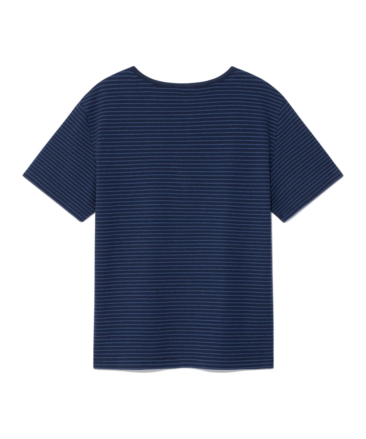 더콜디스트모먼트(THE COLDEST MOMENT) (w) TCM stripe round henley neck T (navy)
