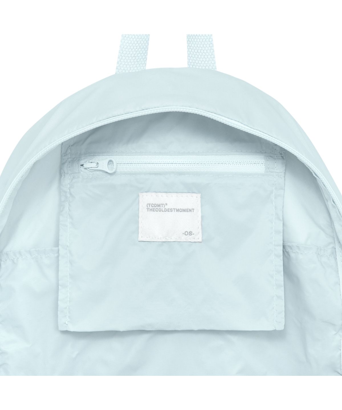 더콜디스트모먼트(THE COLDEST MOMENT) TCM belt strap nylon backpack (sky blue)