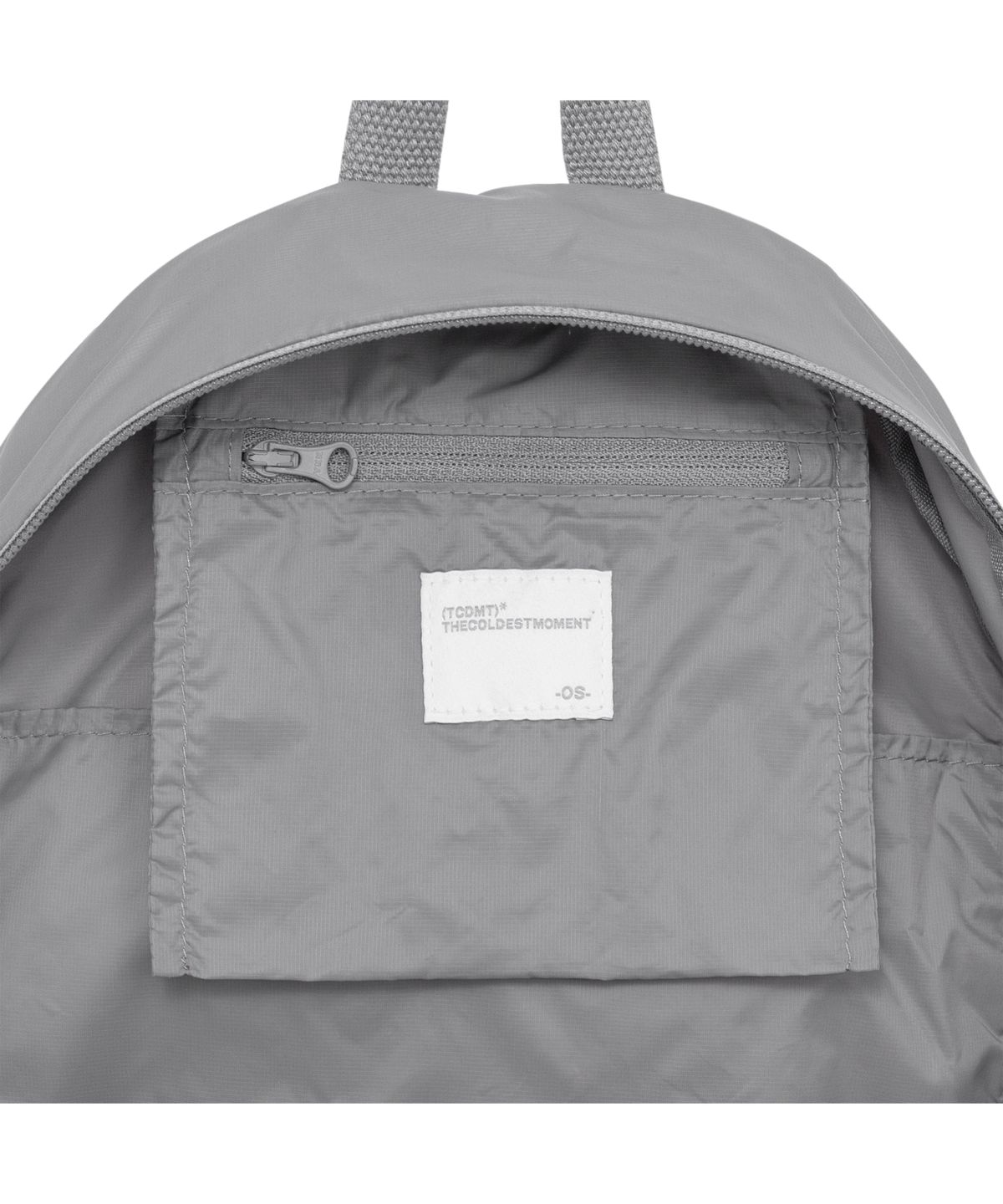 더콜디스트모먼트(THE COLDEST MOMENT) TCM belt strap nylon backpack (grey)