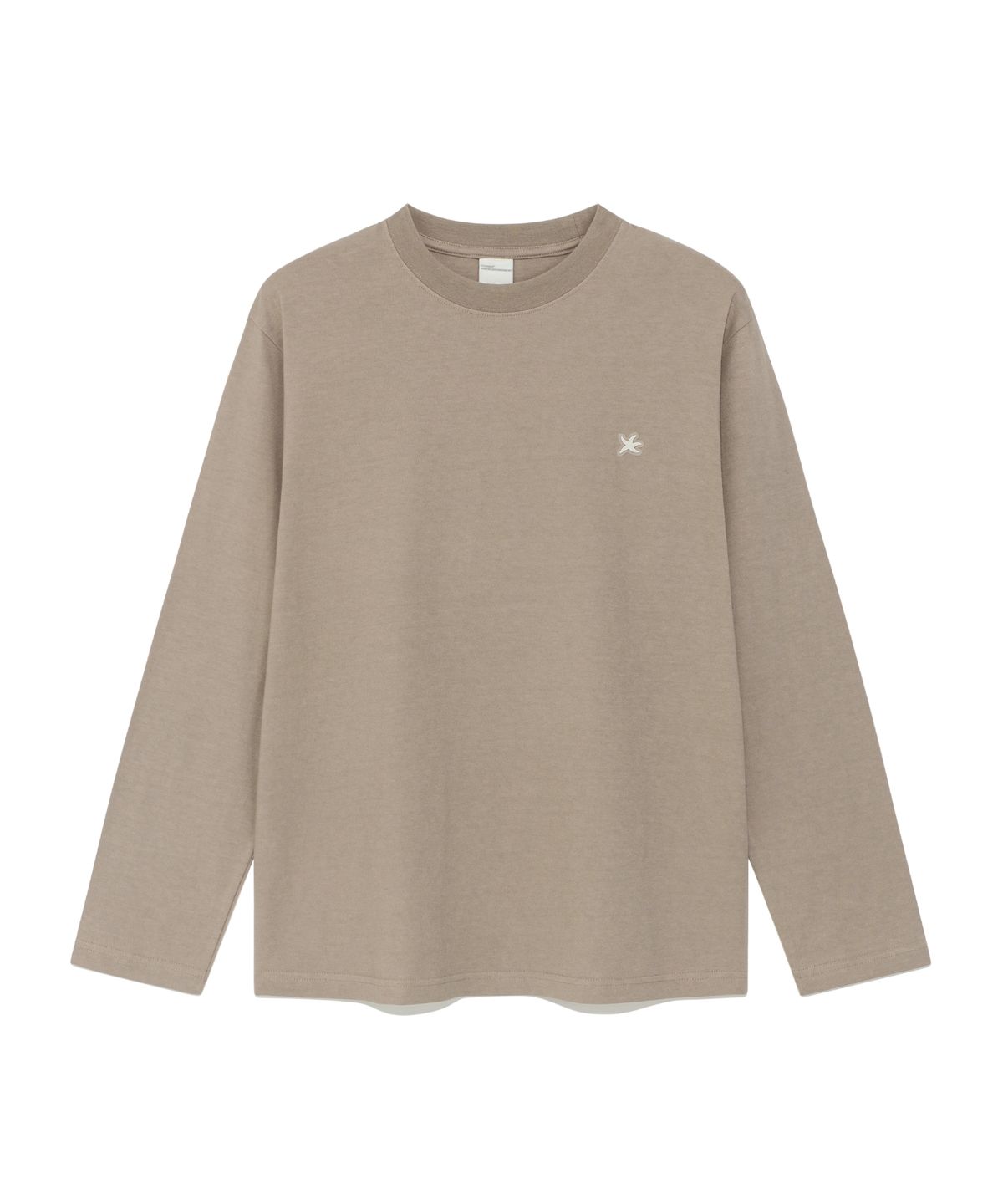 더콜디스트모먼트(THE COLDEST MOMENT) TCM mini logo label long sleeve (grey beige)