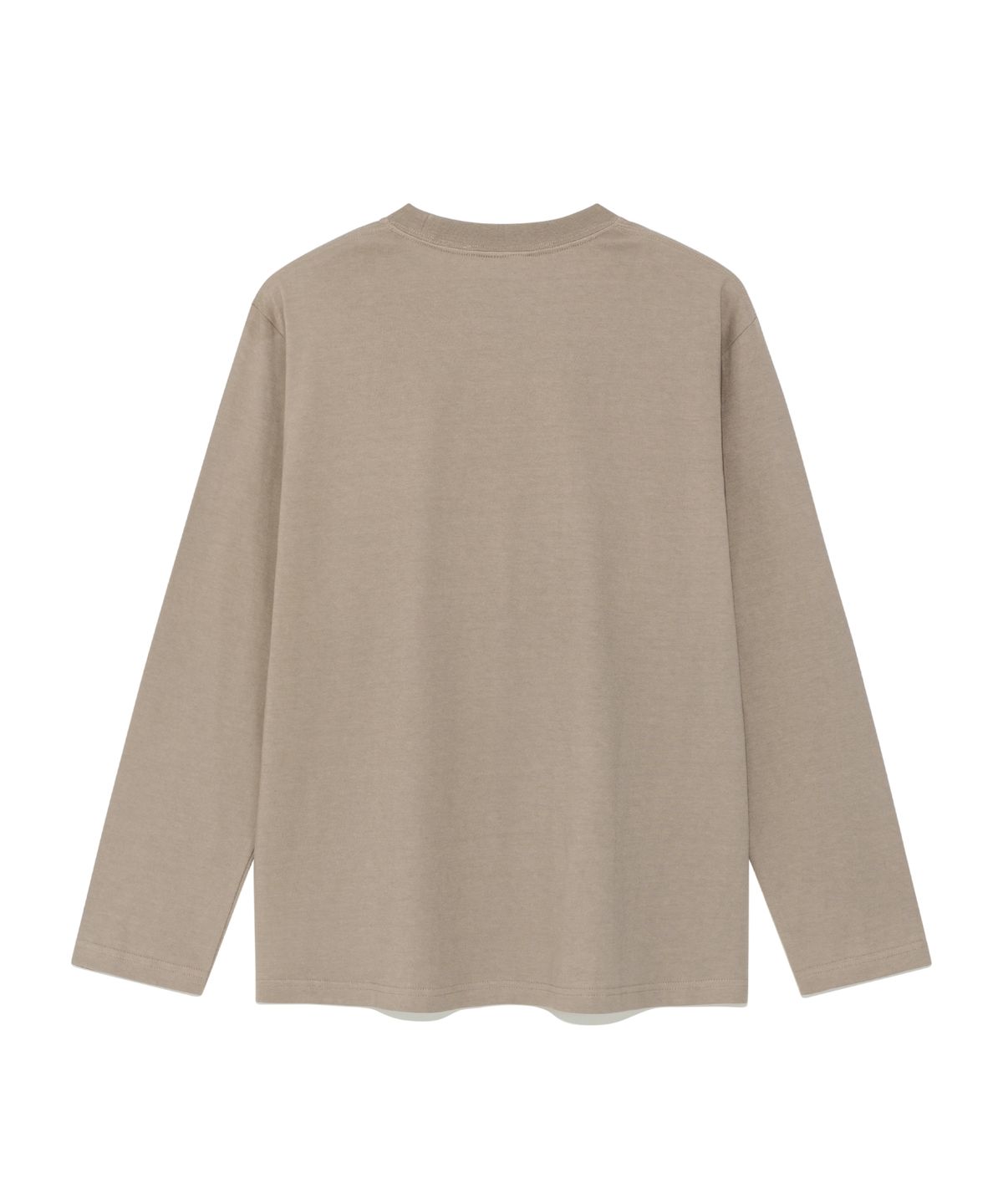 더콜디스트모먼트(THE COLDEST MOMENT) TCM mini logo label long sleeve (grey beige)