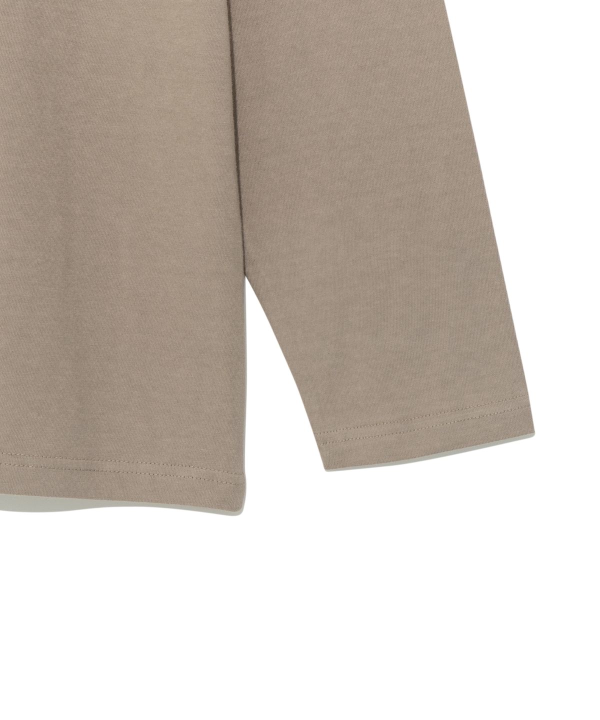 더콜디스트모먼트(THE COLDEST MOMENT) TCM mini logo label long sleeve (grey beige)