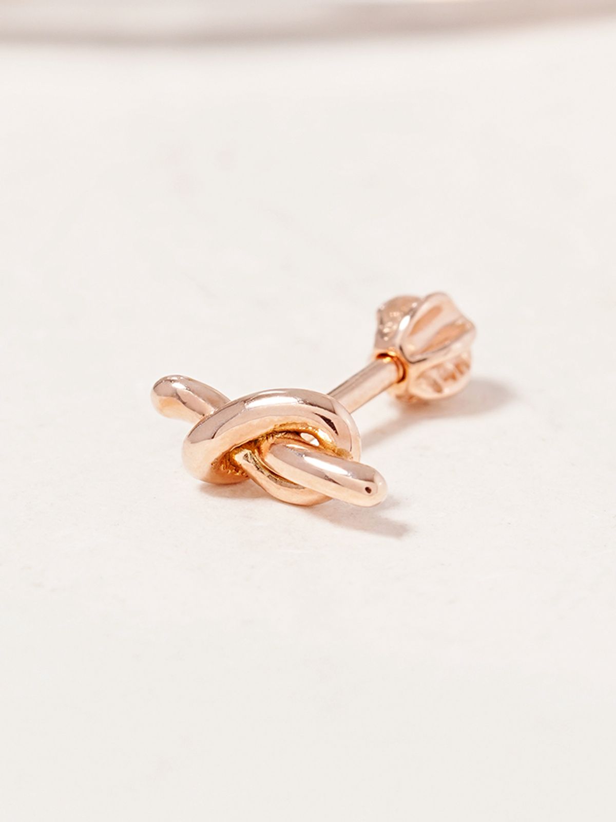 미니멀피어싱(MINIMALPIERCING) 14K 18K 심플 매듭 포인트 피어싱