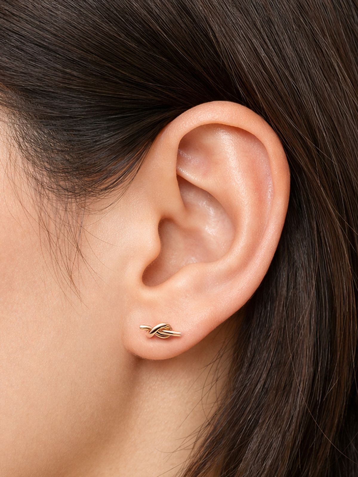 미니멀피어싱(MINIMALPIERCING) 14K 18K 심플 매듭 포인트 피어싱