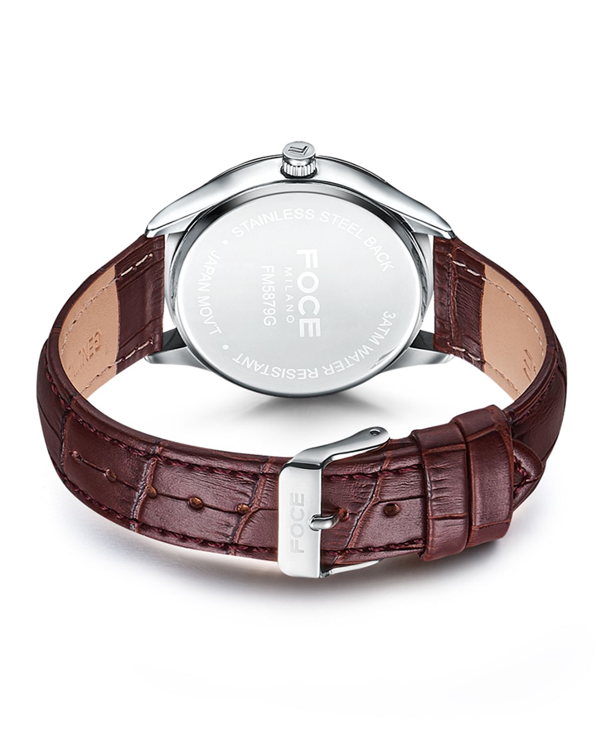 포체(FOCE) 포체밀라노 40mm 남성 가죽시계 FM5879GL-WH