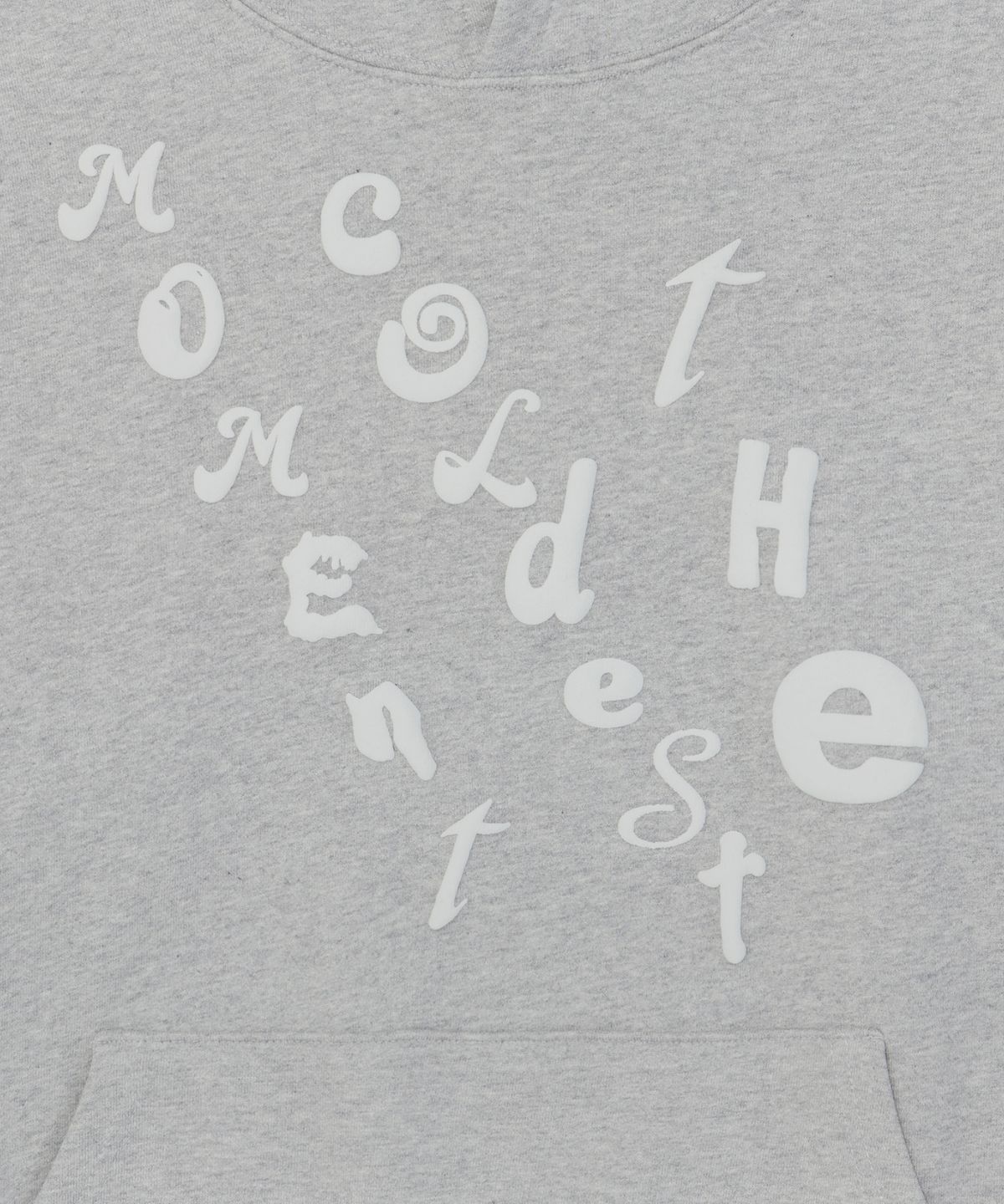 더콜디스트모먼트(THE COLDEST MOMENT) TCM diagonal hoodie (melange grey)